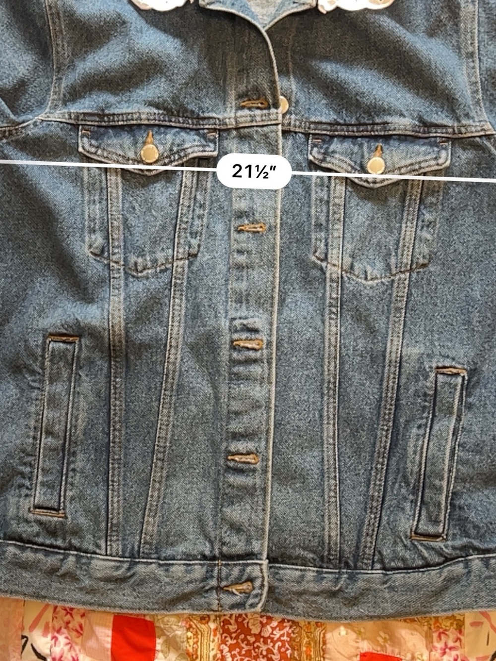 Upcycled H&M Denim Oversized Trucker Jacket M - Picture 6 of 9